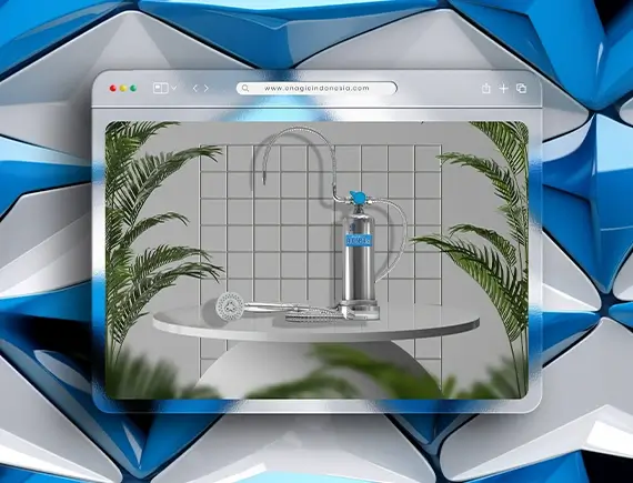 Sistem mandi mineral Anespa DX Enagic Indonesia untuk perawatan kulit dan rambut