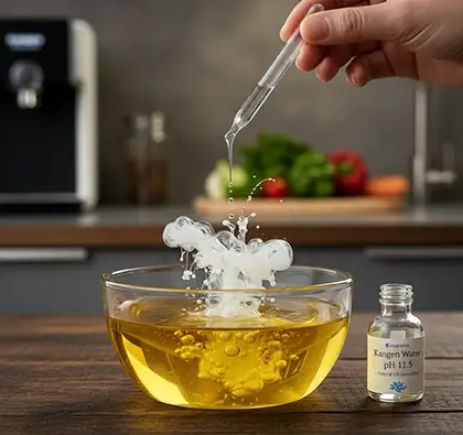 Eksperimen pembersih lemak alami melarutkan noda minyak.