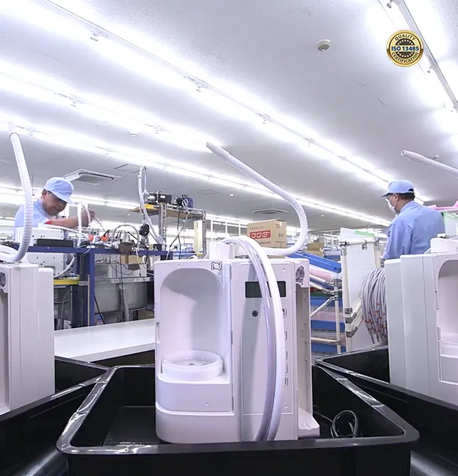 Proses manufaktur perangkat medis Enagic Jepang