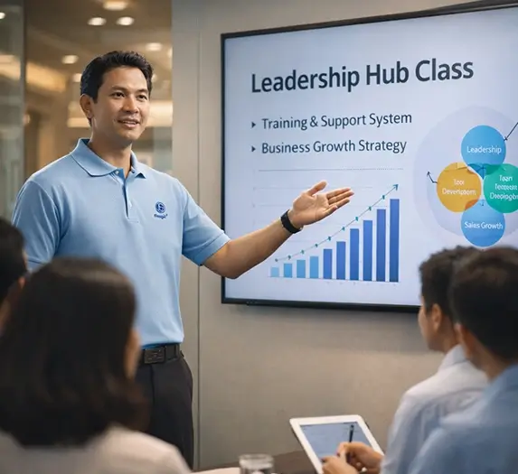 Sesi Mentoring Strategi Bisnis Bersama Mentor Di Kantor Enagic Indonesia.